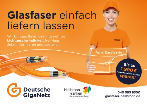 Eines der größten eigenwirtschaftlichen Glasfaserprojekte Deutschlands startet mit der Deutschen GigaNetz als Partner / Ab 5. Juli beginnt in den ersten Kommunen bereits die Vermarktungsphase