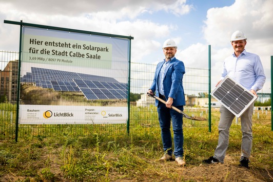 Spatenstich in Calbe erfolgt: LichtBlick baut ersten eigenen Solarpark