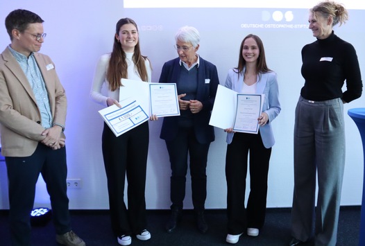 Premiere: Junge Wissenschaftler ausgezeichnet / Nachwuchs-Wissenschaftspreis der Deutschen Osteopathie-Stiftung vergeben