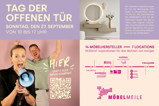 Pressemitteilung: „Wir machen Mut und Möbel“ – das verspricht die MÖBELMEILE mit 14 Marken in sieben Showrooms