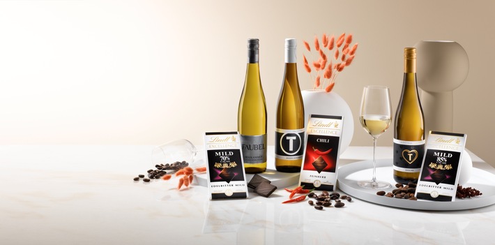 Lindt startet neue Kooperation mit Online-Weinhändler VINZERY / Ikonisches Food-Pairing: Schokolade und Wein