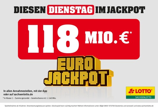 183.332 Euro für einen Eurojackpot-Spieler in Mittelsachsen