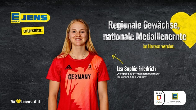 EDEKA Jens unterstützt Olympia-Silbermedaillengewinnerin im Bahnrad Lea Sophie Friedrich
