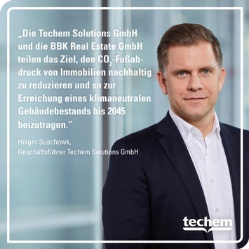 Für einen klimaneutralen Gebäudebestand: Techem Solutions GmbH und BBK Real Estate GmbH gründen Joint Venture