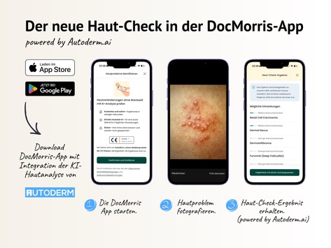 Autoderm ergänzt digitales Gesundheitsökosystem von DocMorris mit KI-Hautanalyse