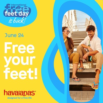 Havaianas feiert am 24. Juni den zweiten „International Free Feet Day“