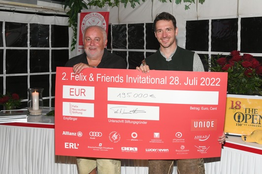 „2. Felix & Friends Invitational“: 195.000 Euro für Kinder in Bewegung