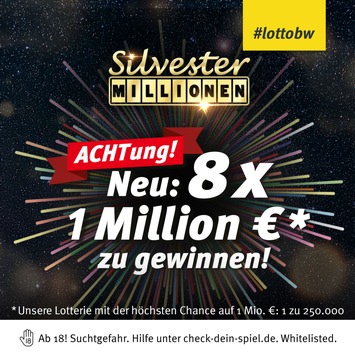 Acht Millionengewinne auf einen Schlag: Lotterie Silvester-Millionen startet