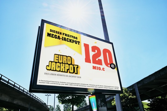Eurojackpot: 120 Millionen Euro noch zu haben / Weiterhin dreistelliger Millionengewinn im ersten und rund 21 Millionen Euro im zweiten Rang