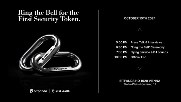 AVISO Pressegespräch & „Ring the Bell“ – Bitpanda x Steelcoin