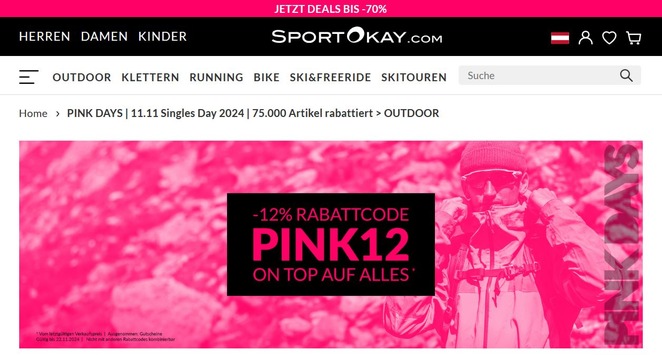 PINK DAYS bei SportOkay.com