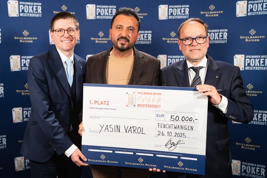 Yasin Varol ist bayerischer Pokermeister 2025 / Ergebnisse der 10. Spielbanken Bayern Pokermeisterschaft in Feuchtwangen