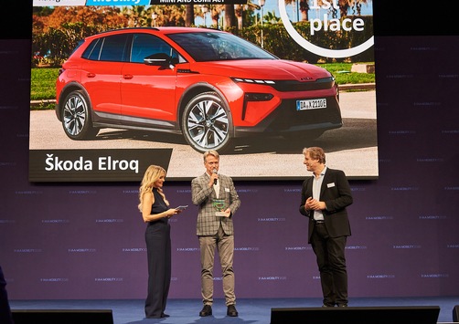 Der kompakte Škoda Elroq gewinnt bei der Wahl ‚BEST OF mobility‘ 2025 die Kategorie ‚Electric Cars – Mini and Compact‘