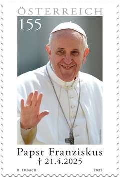Österreichische Post gibt Briefmarke zum Gedenken an Papst Franziskus heraus