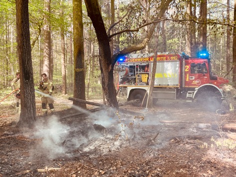 FW Lehrte: Feuer im Wald bei Ahlten