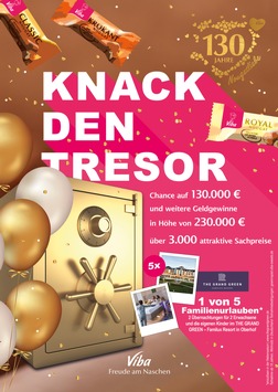 Knack den Tresor - Nougat naschen und gewinnen / Das große Viba sweets Gewinnspiel zum 130-jährigen Jubiläum