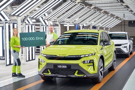 Škoda Auto produziert den 100.000. vollelektrischen Elroq