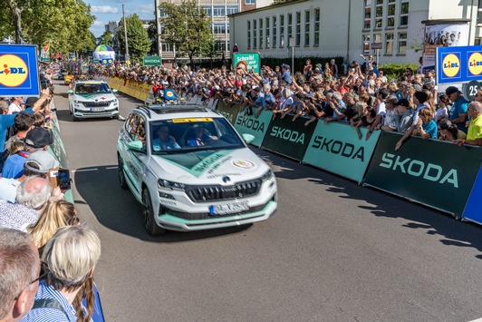 Škoda ist Mobilitätspartner und offizieller Partner des Grünen Trikots bei der Lidl Deutschland Tour