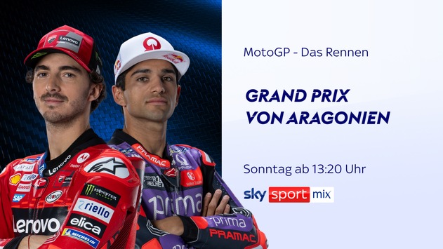 Die nächste Runde im Duell Bagnaia vs Martín: der MotoGP(TM) Grand Prix von Aragonien am Wochenende live und exklusiv bei Sky Sport