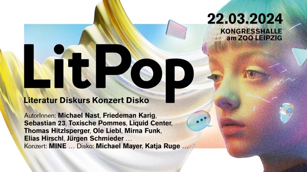 „LitPop“ startet zur Buchmesse neu durch: MDR, ARD KULTUR, ZDF und 3sat feiern gemeinsam mit Literatur und Musik