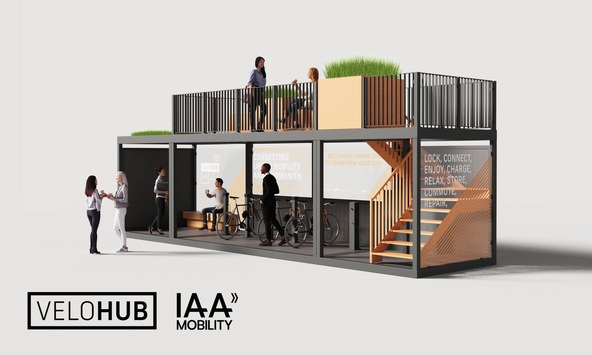 Mehrwert durch Mehrfachnutzung: Wie städtischer Raum für Gemeinschaft & nachhaltige Mobilität transformiert werden kann zeigt die Initiative VeloHUB erstmals auf der IAA Mobility