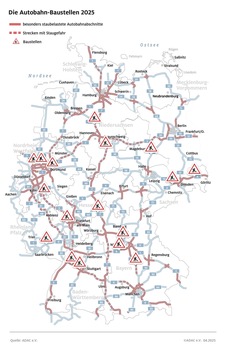 Stauprognose 23. bis 25. Mai 2025 / Letztes Mai-Wochenende verspricht ruhigen Verkehr / Rund 1200 Baustellen können für Engpässe sorgen