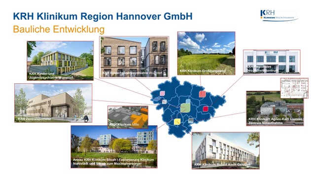 Patientenversorgung in neuen Strukturen: Das KRH Klinikum Region Hannover ist im Rahmen der Medizinstrategie 2030 mit neun Standorten im Zeitplan