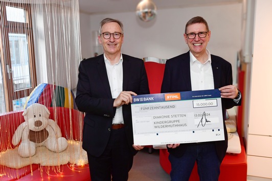 STIHL unterstützt mit 15.000 Euro die Kindergruppe Wildermuthhaus der Diakonie Stetten