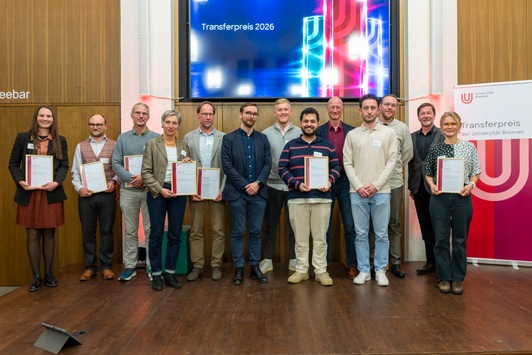 Forschung für die Praxis: Transferpreis der Universität Bremen verliehen