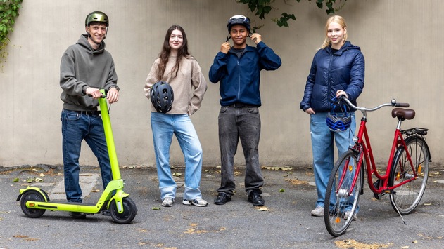 Sicher unterwegs mit Fahrrad und E-Scooter: Neue Jugendaktion gestartet