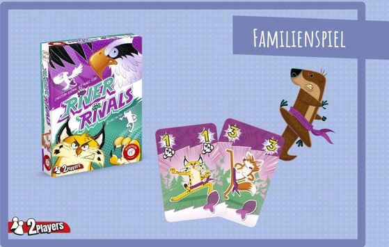River Rivals: Tierisches Duell am Fluss! Taktisches Zwei-Personen-Spiel von Piatnik
