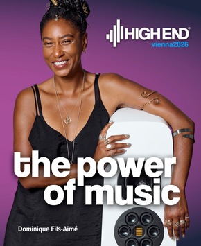 Dominique Fils-Aimé ist das Gesicht der HIGH END® 2026 / Die kanadische Sängerin setzt die Serie mit weltbekannten Markenbotschaftern fort