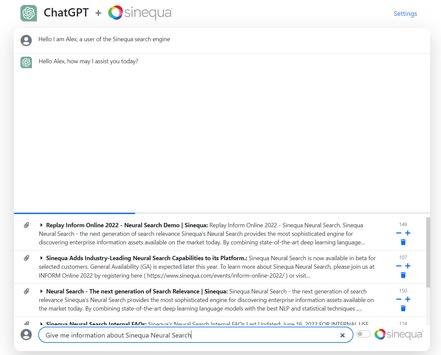 Azure ChatGPT jetzt in der Enterprise-Search-Plattform Sinequa nutzbar