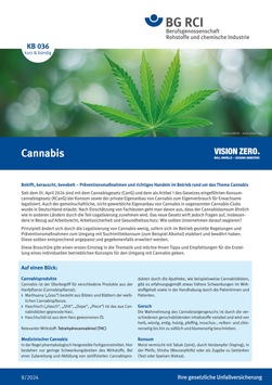 Bekifft, berauscht, benebelt? / Neue Broschüre der BG RCI zu Cannabis am Arbeitsplatz