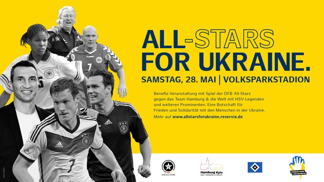 Benefizveranstaltung im Hamburger Volksparkstadion: HSV und DFB bestreiten Legenden-Spiel für die Ukraine