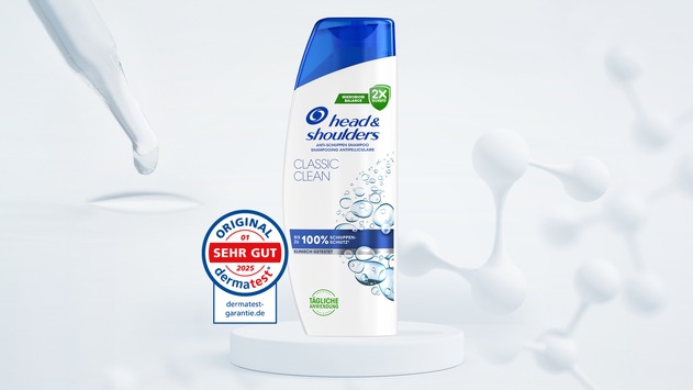 Sehr gute Hautverträglichkeit bestätigt: Head & Shoulders Classic Clean erhält Dermatest® Garantie Siegel