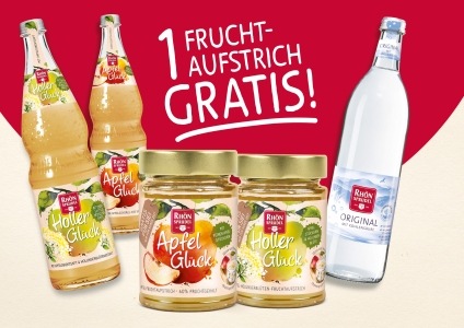 Pressinformation: RhönSprudel Zugabe-Aktion mit gratis Fruchtaufstrich