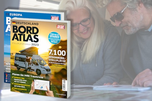 Premium-Stellplatzführer „Bordatlas 2023“ aus dem DoldeMedien Verlag neu erschienen: Neue Ausgabe mit 7.100 Stellplätzen in zwei Bänden für Deutschland und Europa