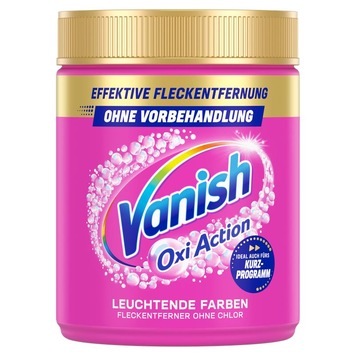 Vanish Oxi Action jetzt mit verbesserter Zeitspar-Formel: Ganz einfach Schluss mit hartnäckigen Flecken - und das ohne Vorbehandlung