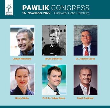 Hochkarätige Gäste in Hamburg: Joachim Pawlik begrüßt Dr. Joachim Gauck, David Coulthard und Bruce Dickinson auf dem Pawlik Congress