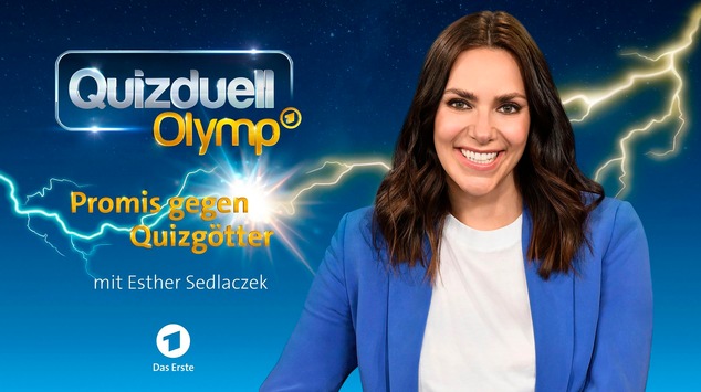ARD-Quiz-Premiere für Esther Sedlaczek: „Quizduell-Olymp“ trifft „Gefragt – Gejagt“ / am Freitag, 26. August 2022, 18:50 Uhr im Ersten