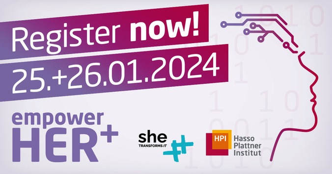 HPI-Konferenz beleuchtet KI und Diversität: empowerHER+ Konferenz am 25. und 26. Januar 2024