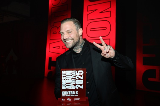 Artist Celebration Night: Kontra K, Oimara und Zartmann als erfolgreichste Künstler des Jahres ausgezeichnet