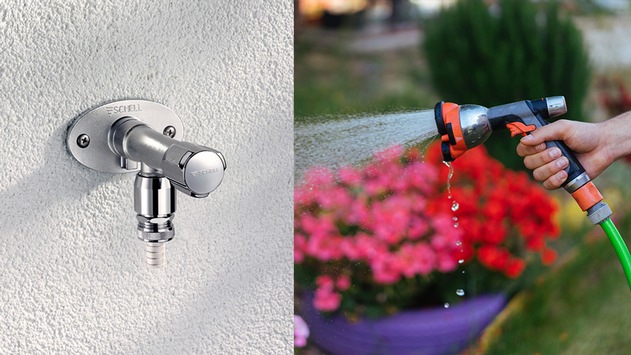 Außenwandarmatur POLAR II von SCHELL / Gut vorbereitet in die Gartensaison: Wasserversorgung im Außenbereich