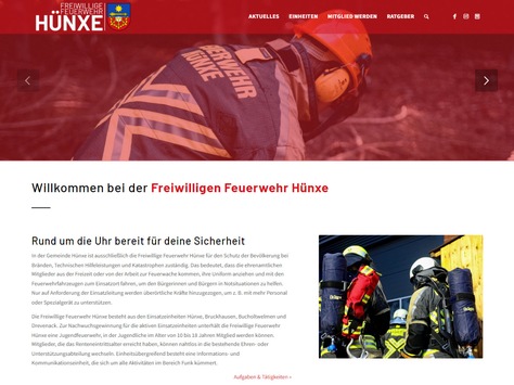 Neue Website der Freiwilligen Feuerwehr Hünxe online