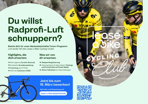 Radprofi-Luft schnuppern: Lease a Bike startet gemeinsam mit Team Visma I Lease a Bike das Programm 